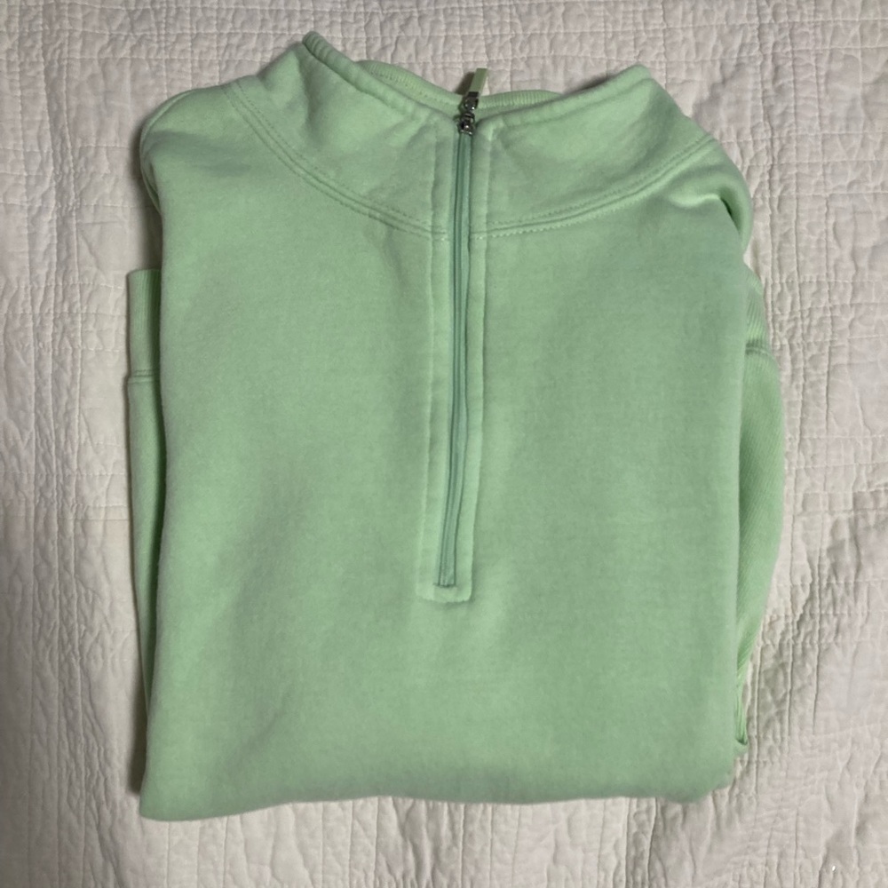 Green golf half zip